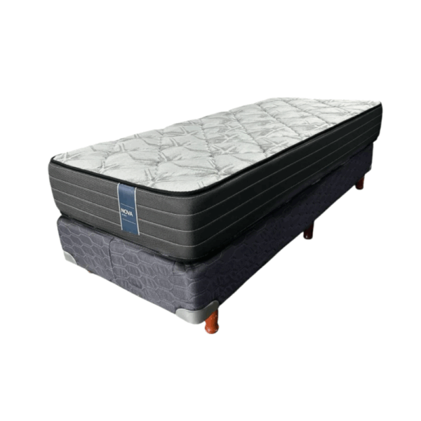 Conjunto Sommier 1 Plaza Piero Nova Espuma 80x190x25