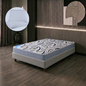 Conjunto Sommier 2 1/2 Plazas Suavegom Splendid Resortes 140x190
