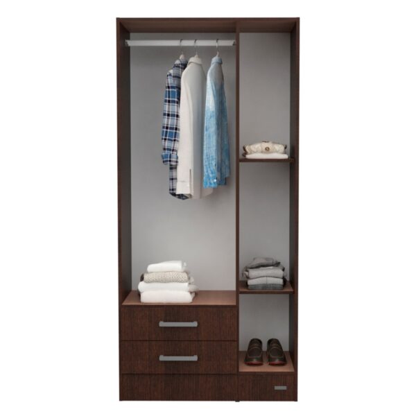 Placard Dakar 3 Puertas Color Chocolate - Imagen 3