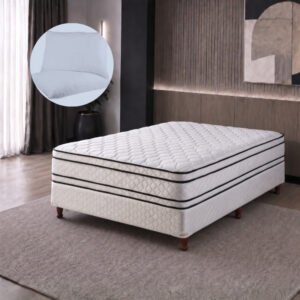Conjunto Sommier 2 1/2 Plazas Piero Sonno Resortes 140x190x26