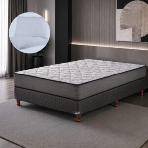 Conjunto Sommier 2 1/2 Plazas Piero Nova Espuma 140x190x25