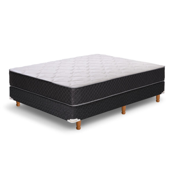 Conjunto Sommier 2 Plazas Cannon Princess Jack Espuma 130x190x23