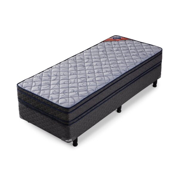 Conjunto Sommier 1 1/2 Plaza Piero Fleur Euro Espuma 100x190x26 - Imagen 2