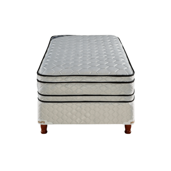 Conjunto Sommier 1 1/2 Plaza Piero Sonno Resortes 90x190x26 - Imagen 2
