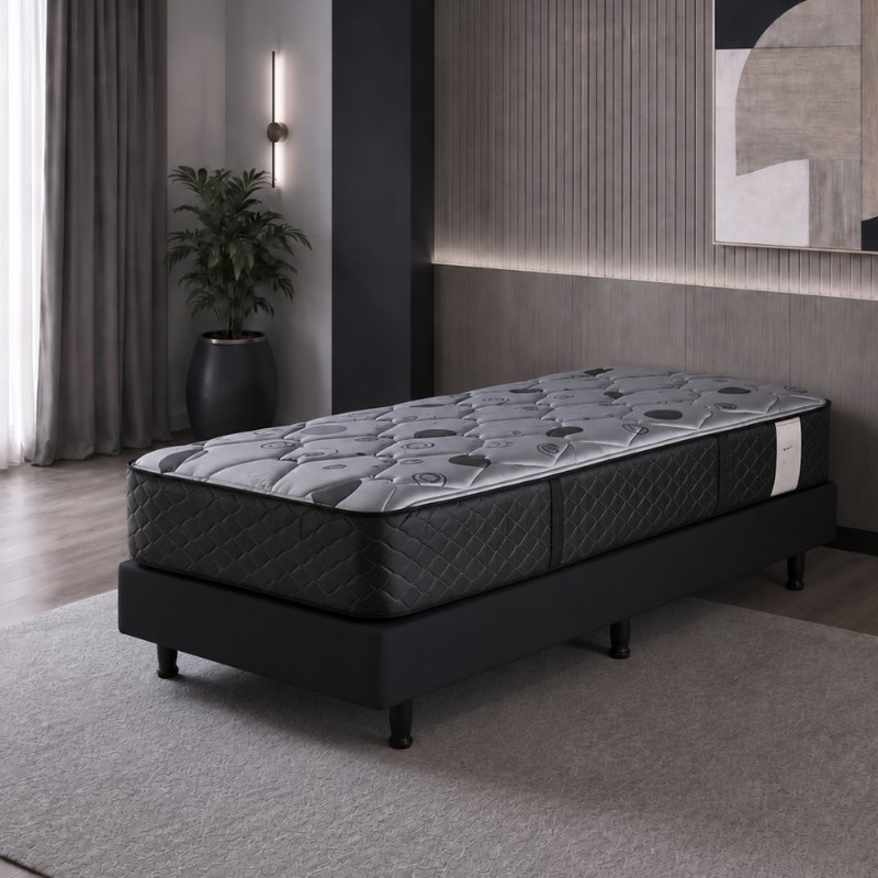 Colchon 1 Plaza Piero Regno Resortes 80x190x27