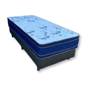 Conjunto Sommier 1 Plaza Natural Soft Virtus Espuma 100x190x26