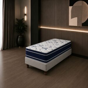 Conjunto Sommier 1 1/2 Plaza Natural Soft Virtus Espuma 90x190x26