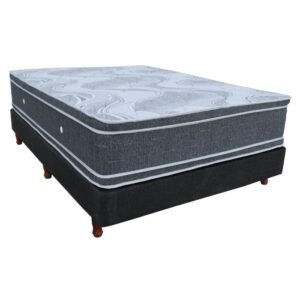 Conjunto Sommier 2 1/2 Plazas Natural Soft Zinus Resorte 140x190