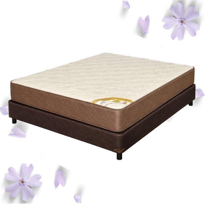 Conjunto Sommier 2 1/2 Plazas Gani Gold Spring Resortes 140x190