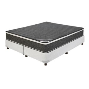 Conjunto Sommier Queen Size Gani Bordeaux 160x200