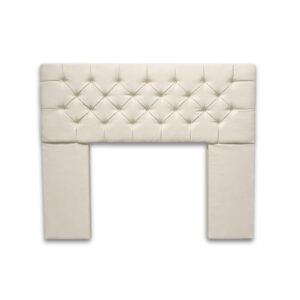 Respaldo Saluma 200cm Gamuzado Capitone Beige