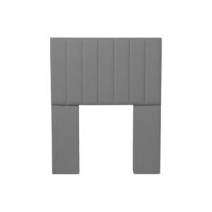 Respaldo Saluma 100cm Niza Gamuza Gris Oscuro