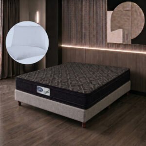 Conjunto Sommier 2 1/2 Plazas JyV Ares Espuma 140x190
