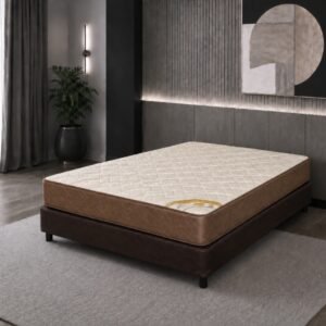Conjunto Sommier 2 1/2 Plazas Gani Gold Spring Resortes 140x190