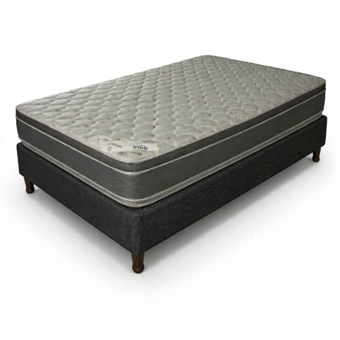 Conjunto Sommier 2 1/2 Plaza Gani Silver Flex Espuma 140x190