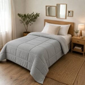 Acolchado Brescia 1/2 Plaza Coral Gris