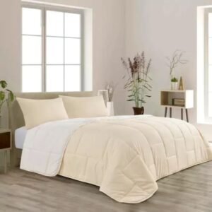 Acolchado Kavanagh King Size Reversible Blanco/Natural