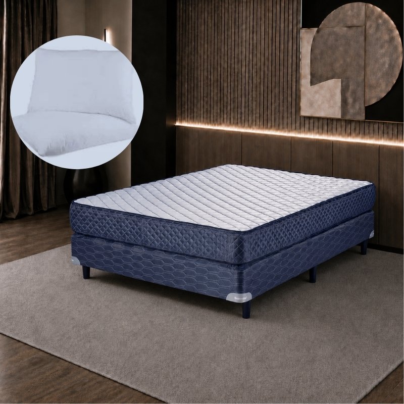 Conjunto Sommier 2 1/2 Plaza Suavestar Lujo Espuma 140X190