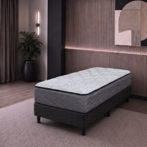 Conjunto Sommier 1 1/2 Plaza Suavestar Boreal Bamboo Resortes 100x190