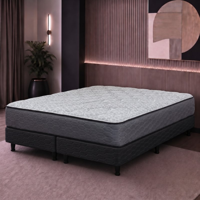 Conjunto Sommier King Size Suavestar Boreal Bamboo Resortes 180×200