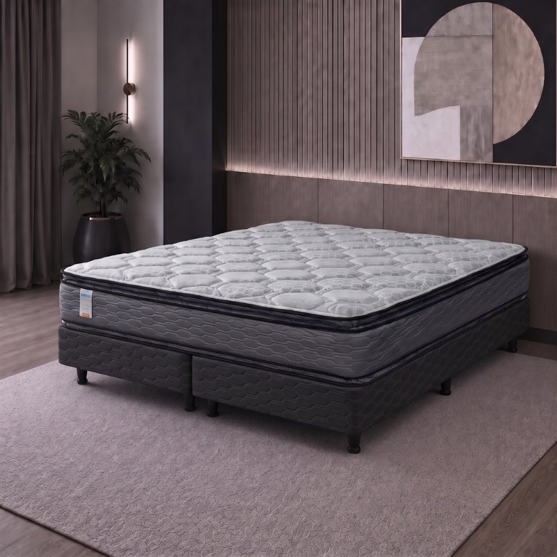Colchón King Size Suavestar Boreal Bamboo EP Resortes 200x200x31